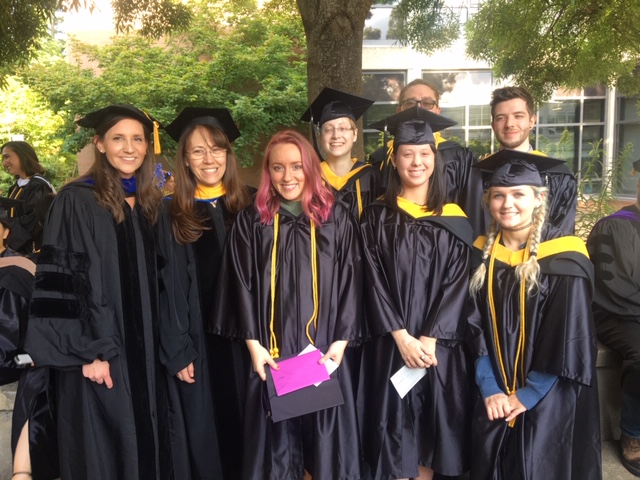 Photo of the MBS 2019 students in graduation regalia