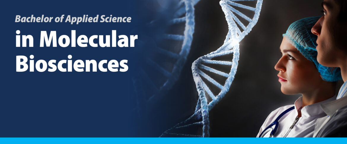 Healthcare professionals look at an image of a DNA helix.