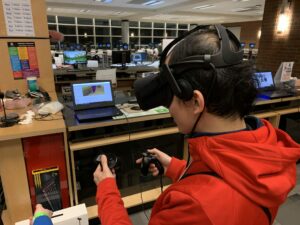 Student in Virtual Reality Class