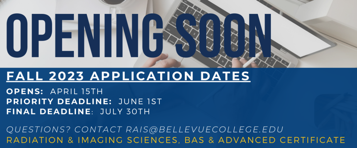 Fall 2023 RAIS Application opens soon. Opens April 15, Priority Deadline June 1st and Final Deadline July 30th. Contact rais@bellevuecollege.edu for questions.