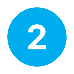 Number 2 on cyan background