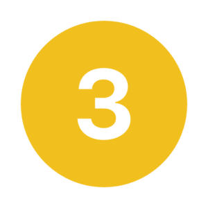 Number 3 on yellow background