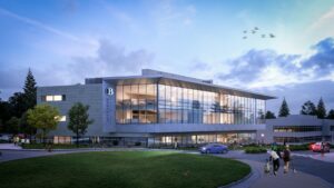 Rendering of the exterior of the Student Success Center