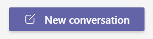 Screenshot of the "New Conversation" button that will appear on the Teams channel, after you've been approved to join the team (as referenced in #4 above).