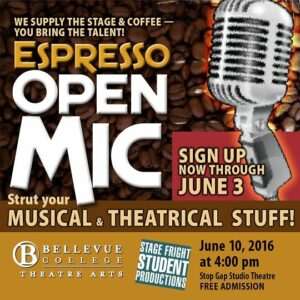 Espresso OPEN MIC flyer