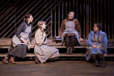 Spring Awakening female Characters sitting on porch