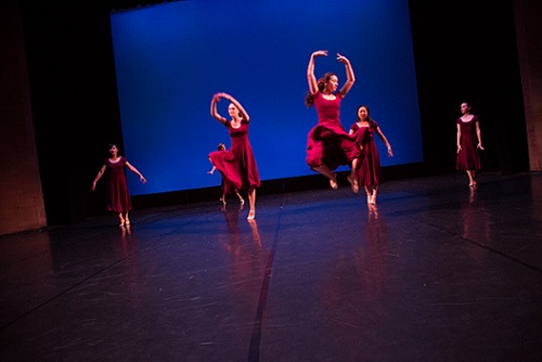 Jazz dance group performance