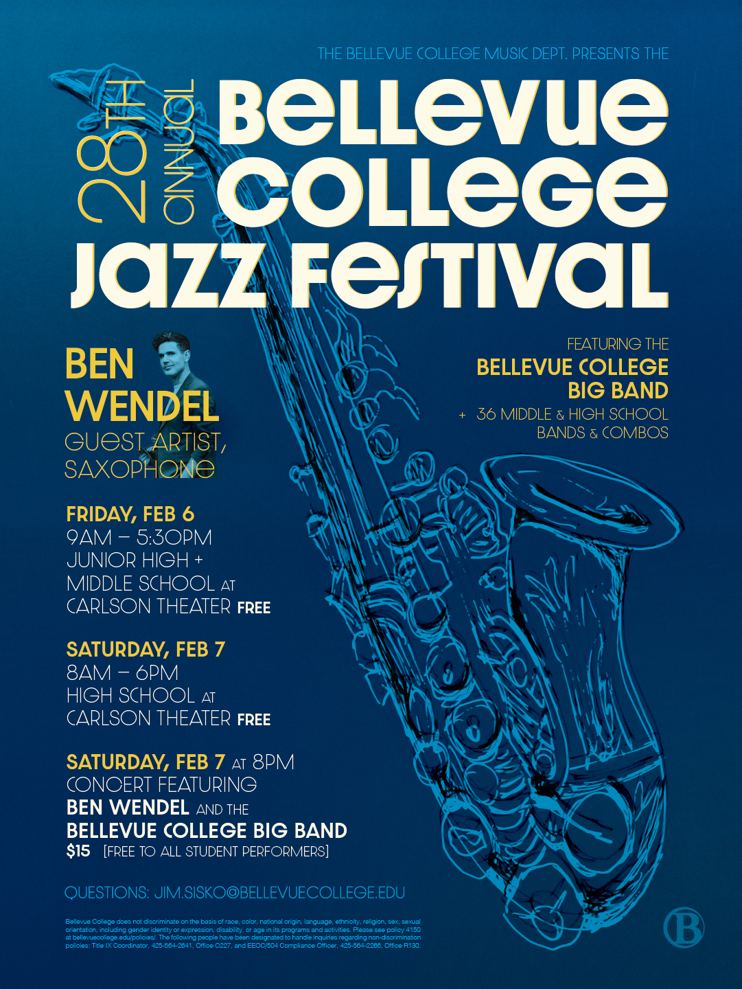 2026 Bellevue College Jazz Fest Poster