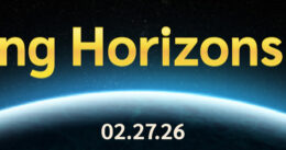 Expanding horizons conference at Bellevue College. Half eclipse with text above it promoting the conference.