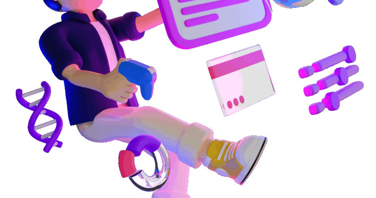 Person floating in air and having fun using XR technology.