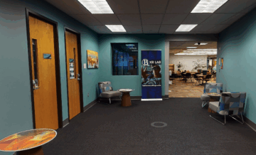 XR Lab main area located in Library D Building